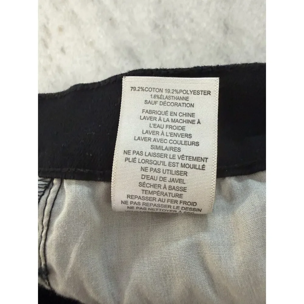 Levis 502 Jeans Boys 14 Reg 27x27 Black Denim Pants Reg Taper Fit Hole in Knee